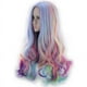 thumbnail image 3 of Fiudx Pelucas Largas, Cabello Sintético Rizado Resistente Al Calor, Peluca Multicolor Vibrante, Diseño Ligero y Cómodo, Ideal para Fiestas de Cosplay, Ideal para Chicas Que Aman El Estilo, Incluye Co, 3 of 6
