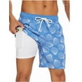 thumbnail image 6 of Men's Swim Trunks Board Shorts Quick Dry Mens Swimming Trunks with Compression Liner, 6 of 9
