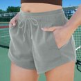 thumbnail image 2 of Plebaso Womens Sweat Shorts High Waist Drawstring Lounge Shorts with Pockets Summer Casual Workout Shorts, 2 of 7