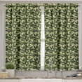 thumbnail image 2 of Ambesonne Camo Valance & Curtain, Abstract Chevron Forest, 55"x24", Pale Green Dark Green, 2 of 6
