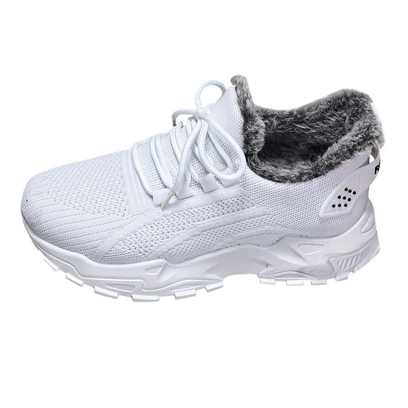 LIJCC Snow Boots for Women Platform Elevator Shoes Waterproof Slip On Faux Fur Lined Non Slip Walking Shoes Comfortable Winter Lace Up Travel Work Party Ankle Booties