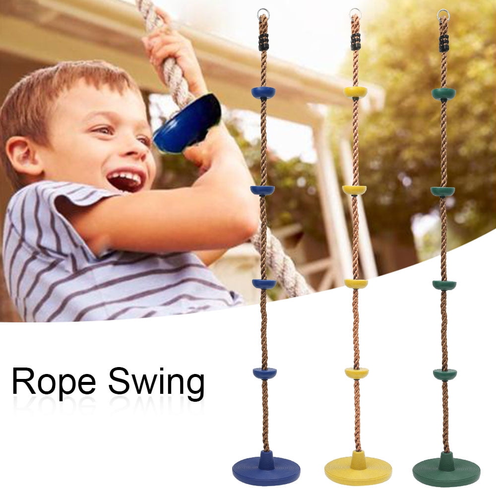 Kids Climbing Rope with Disc Swing Seat 2m 6.5ft ideal for tree climbingframes 