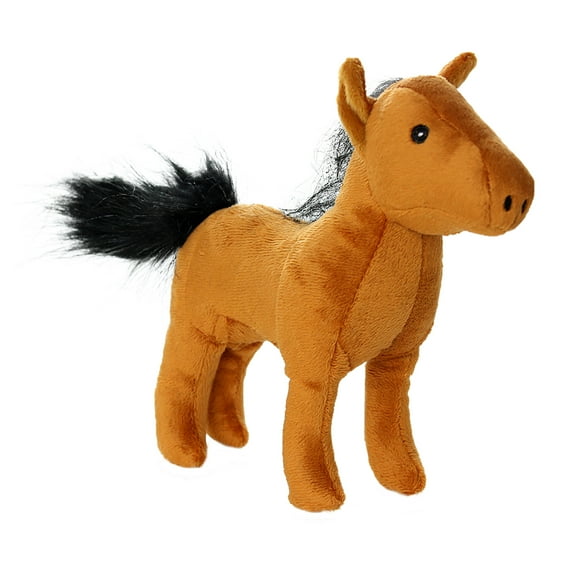 Mighty Jr Farm Horse Durable Plush Squeaky Dog Toy