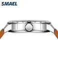 thumbnail image 4 of SMAEL Watch Waterproof Quartz Wristwatches Leather Band Chronograph Clock 9117 Fashion Sports Mens Watches relojes hombre, 4 of 6