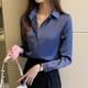 thumbnail image 2 of Camisa de seda para mujer, blusas de moda de manga larga para mujer, Top de satén 2023, camisas y blusas para mujer, Tops básicos para mujer, ropa OL para mujer Tan Jianjun unisex, 2 of 2