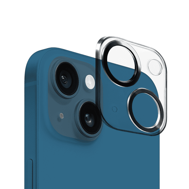 Mica De Cámara Cristal Deluxe Negro Para iPhone 13 / 13 Mini, Vidrio Templado 2mm Antirayaduras, Protección Lente.