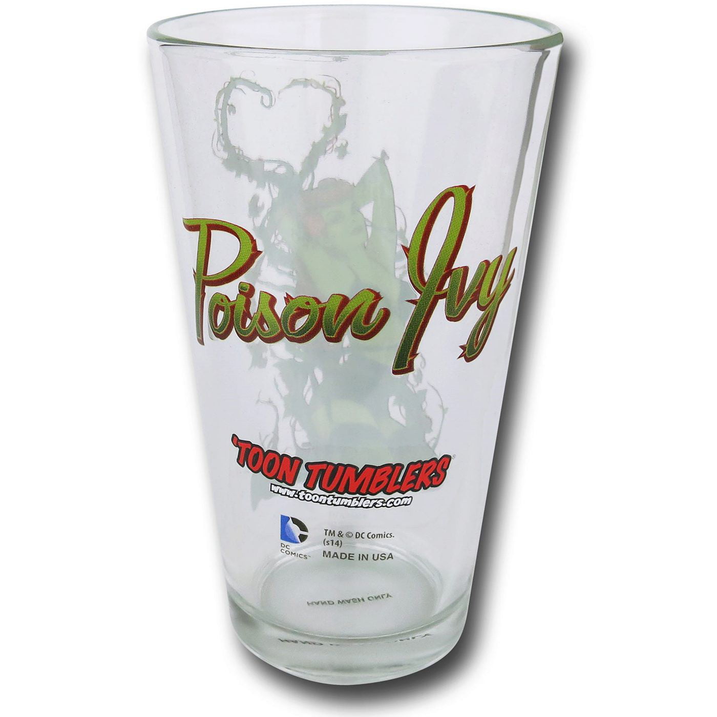 Poison Ivy DC Comics Pint Drinking Glass 16 oz 