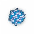 thumbnail image 5 of Floral Ottoman Cover, Water Lily Flowers, 2 Piece Slipcover Set with Ruffle Skirt for Square Round Cube Footstool Decorative Home Accent, Standard Size, Violet Blue Sea Blue, by Ambesonne, 5 of 5