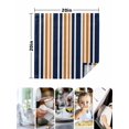 thumbnail image 4 of Orange Navy Blue Striped Cloth Napkins Set of 4 Reusable Dinner Napkins, Modern Minimalist Ombre Lines Cocktail Napkin Washable Table Napkins for Wedding/Holiday Party/Baby Shower 20"x20", 4 of 7