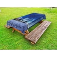 thumbnail image 1 of Urban Outdoor Tablecloth, Hong Kong Skyline Night Architectural Cityscape Skyscrapers Modern Photo, Decorative Washable Fabric Picnic Table Cloth, 58 X 84 Inches,Royal Blue Purplegrey, by Ambesonne, 1 of 2