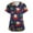 A005_Dark Blue, variant on LHVUOA Scrub Tops Women Cute Animals Printed Short Sleeve Tops Plus Size Scrubs for Women Stretch
