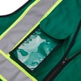 thumbnail image 4 of 3C Products Non-ANSI/ISEA 107-2015 Class 2 Forest Green Ultra Soft Mesh Surveyor Safety Vest w/ Multi-Pockets, Mic Tabs and Pen Holder - SV2530-L, 4 of 9