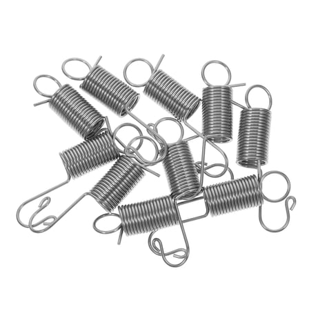 10 Pcs Extended Tension Spring Pull Replacement Parts Silver