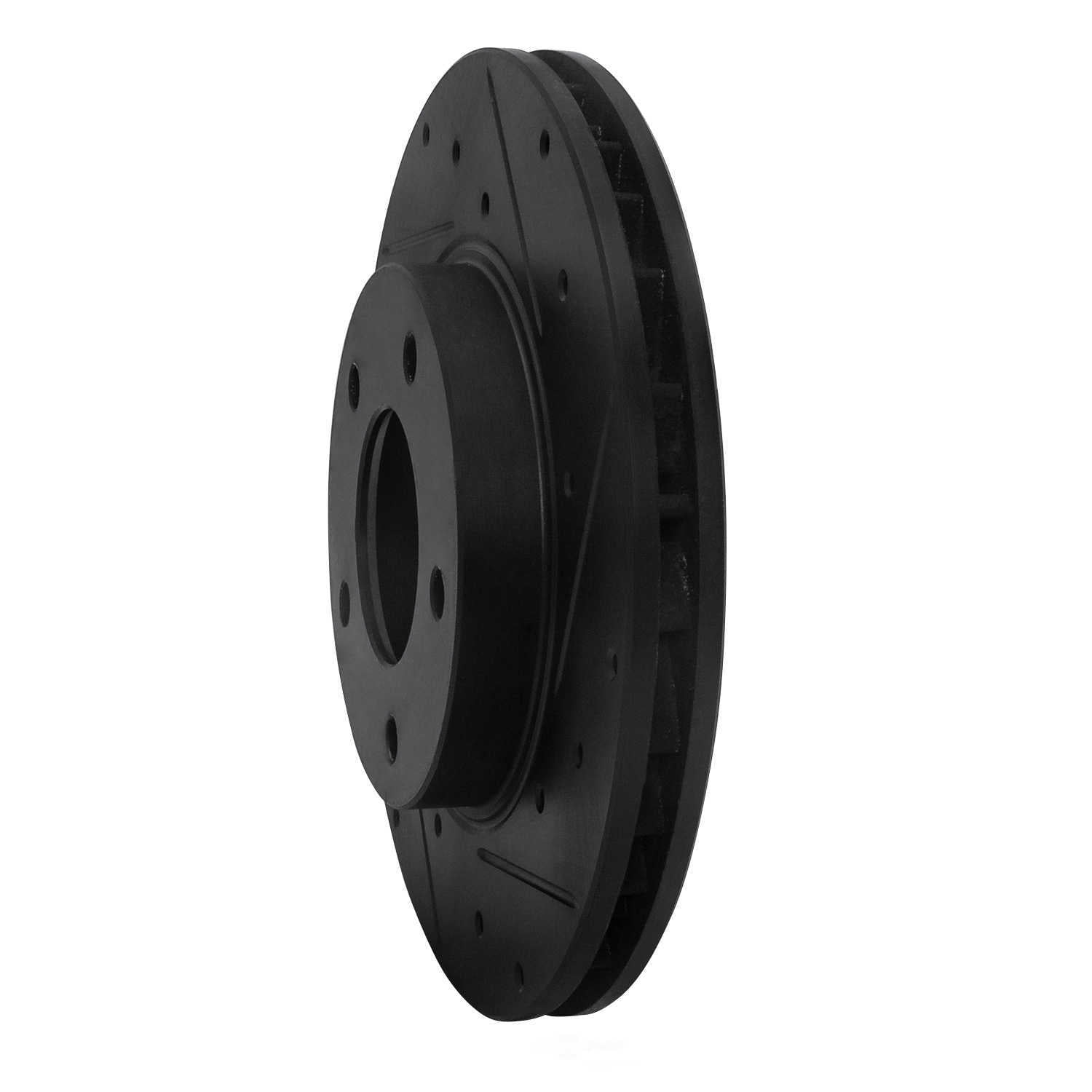 Dynamic Friction Company 633-80027R DFC Brake Rotor - Drilled And Slotted - Black