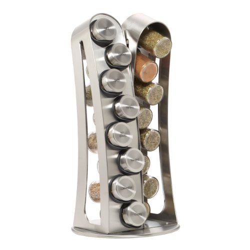 Kamenstein Tower 16Jar Revolving Spice Rack with Free Spice Refills