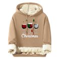 thumbnail image 2 of Sudadera con capucha para hombre, informal, a la moda, con estampado navideño, de manga larga y bolsillo, de poliéster, 2 of 5