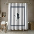 thumbnail image 4 of Creative Products Navy Blue and White Letter H Monogrammed 71x74 Shower Curtain, 4 of 7