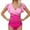 Hot Pink-A, variant on QHFBli Womens One Piece Swimsuit Ruffle Tummy Control Bathing Suit Criss Cross High Waist 1 Piece Swimwear