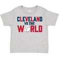 thumbnail image 3 of Inktastic Cleveland Vs. the World Blue and Red with Baseball Boys or Girls Toddler T-Shirt, 3 of 5