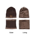 thumbnail image 4 of Gustave 2Pcs Winter Hat Scarf Set Lined Skull Cap Warm Knitted Beanie Hat for Men Women Kids "Gray", 4 of 4