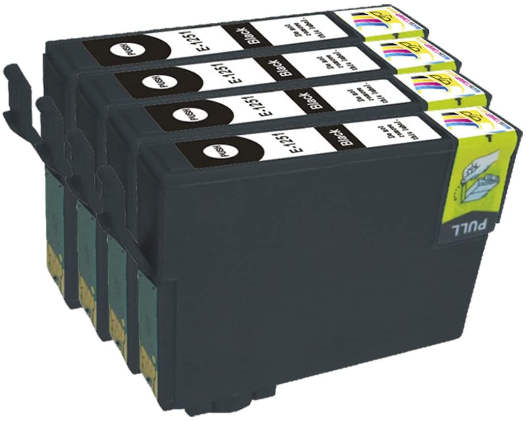Ink & Toner Geek ® 4 Pack Remanufactured Replacement Inkjet Cartridges for Epson T125 125