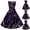 Purple, variant on Women's Casual Tennis Dress Womens 1950s Rockabilly Swing Dress Lace Prom Party Dress Purple L