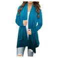 thumbnail image 1 of Yuyuzo Mid-Long Cardigan for Women Long Sleeve Open Front Gradient Color Hem Cardigan Fall Coats, 1 of 5