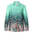 thumbnail image 4 of Ichuanyi Womens Swimsuits Clearance Women Printed Cotton Long Sleeve Tank Career Bloues Cardigan Tops Ichuanyi Ichuanyi, 4 of 5