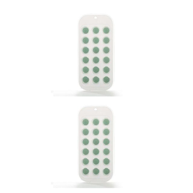 Inteprter Molde de cubitos de hielo de fácil liberación, bandeja de molde para bloques de glaseado, fiesta de verano, bebidas DIY, fabricante Verde 2piezas