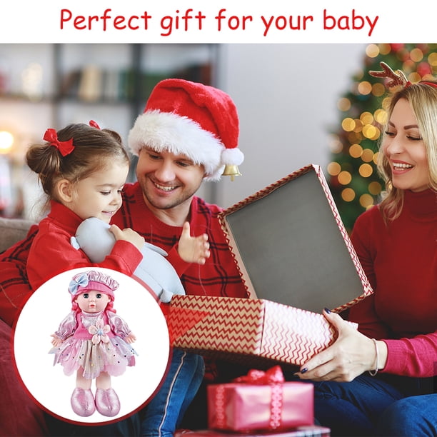 Jollein Muñeca De Peluche Lady Lynn – Princesa De 30 Cm Con Vestido Rosa Y Tul – Suave Y Abrazable – Lavable A Mano – Regalo Para Bebés Y Niños