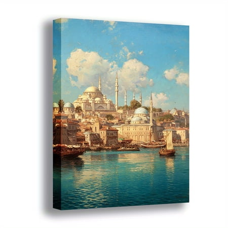 Wallume Store Luxury Istanbul Seaside Canvas - Living Room Wall Art