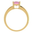 thumbnail image 4 of 1.75 ctw Solitaire Anniversary Ring for Women | Radiant Cut Simulated Pink Diamond | Hyperallergenic Solid 18K Yellow Gold, 4 of 5