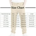 thumbnail image 2 of Sentuca Kids Boys Pants School Uniform Chino Khaki Pants with Pockets Elastic Waist Classic Trousers, 2 of 7