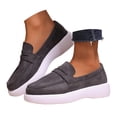 thumbnail image 3 of YLYL Women Penny Loafers Suede Leather Slip on Comfortable Casual Driving Office Work Dress Shoes, 3 of 9