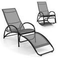 thumbnail image 6 of Laicejoy 2-in-1 Outdoor Rocking Chair, Convertible Lounge Chair with 4-Position Adjustable Backrest, Curved Armrests, 6 of 8