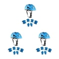 thumbnail image 2 of Bearachild 1 Juego de casco de rodillo para niños, rodillera deportiva ajustable, muñequera para patineta, patinaje, scooter, azul claro Type1 NO1, 2 of 6