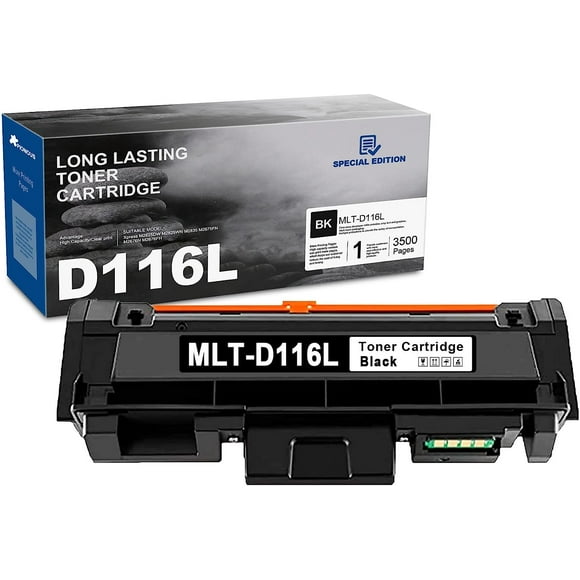 MLT-D116L 116L Black Toner Cartridge - (SU832A) Replacement for Samsung D116L MLT-D116L Toner Xpress M2825DW M2825WN M2835DW M2675FN M2676N M2676FH M2875FD M2875FW M2885FW Printe, 1 Pack