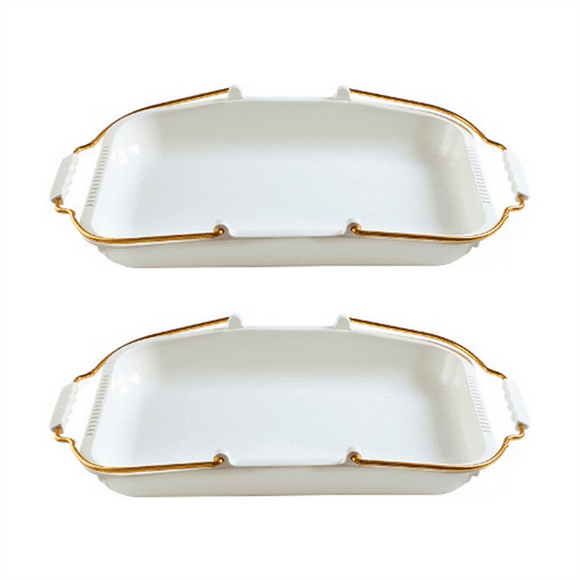 Bread Serving Trays Bakery Bread Tray with Handles Bakery Supplies Bread Container Tray for Bread Shopping 2PCS
