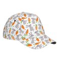 Fotbe Cute Rabbit Classic Baseball Cap, Adjustable Snapback Hats