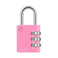 thumbnail image 1 of Zarker XD35 3-Digit Combination Padlock Pink 1-Pack, 1 of 4
