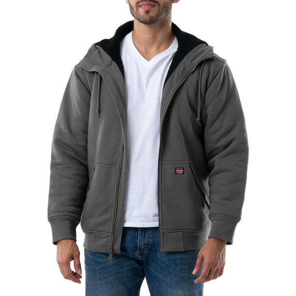 Wrangler Men's Full Zip Fleece Hoodie, sizes S-5XL - Walmart.com