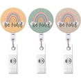 thumbnail image 1 of LAICAIW Retractable Badge Holder Reel with Alligator Clip, Rainbow, 3 Pack, 1 of 5
