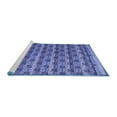 thumbnail image 2 of Ahgly Company Machine Washable Indoor Round Abstract Blue Modern Area Rugs, 6' Round, 2 of 4