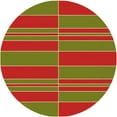 thumbnail image 1 of Ahgly Company Machine Washable Indoor Round Transitional Dark Yellow Green Area Rugs, 8' Round, 1 of 7
