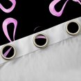 thumbnail image 4 of jejeloiu Kawaii Cute Bowknot Curtains Pack of 2 (42x84 Each),Chic Ribbon Bow Tie Curtains Blackout,Pink Black Bedroom Curtains For Girls,Microfiber Bedroom Decor, 4 of 6