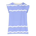 thumbnail image 4 of Odeerbi Kids Boys Girls 2 Piece Outfits Summer Clothes Striped Tank Tops Shorts Set Fashion Casual Sleeveless Blouse Round Neck Collar Printed Short Pants Sets Sky Blue, 4 of 8