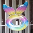thumbnail image 4 of Cipaher Anillo inflable de natación con temática de sirena de lentejuelas arco iris para niños y adultos Divertido y elegante flotador para piscina y playa, 4 of 5