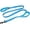 Blue - Wave, variant on Leashboss Double Handle Dog Leash, Pattern Collection, 6Ft Reflective Dog Leash with Two Padded Handles for Large Dogs or Medium Dogs That Pull | Pink/Purple