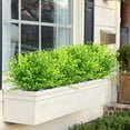 thumbnail image 4 of ZOELNIC Artificial Shrubs Bushes 8 Pack Fake Outdoor UV Resistant Plants Flowers, Faux Plastic Bell Leaves Greenery for Indoor Outside Hanging Planter Home Office Wedding Farmhouse Decor, 4 of 7