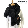 thumbnail image 1 of Women's Shawl, Winter Warm Large Scarf, Woolen Scarf, Thickened Black, 1 of 4